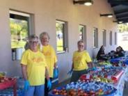 Volunteers ready to serve participants at the Parowan City Half Marathon. 