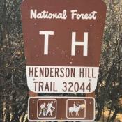 Trailhead for Henderson Hill Hike