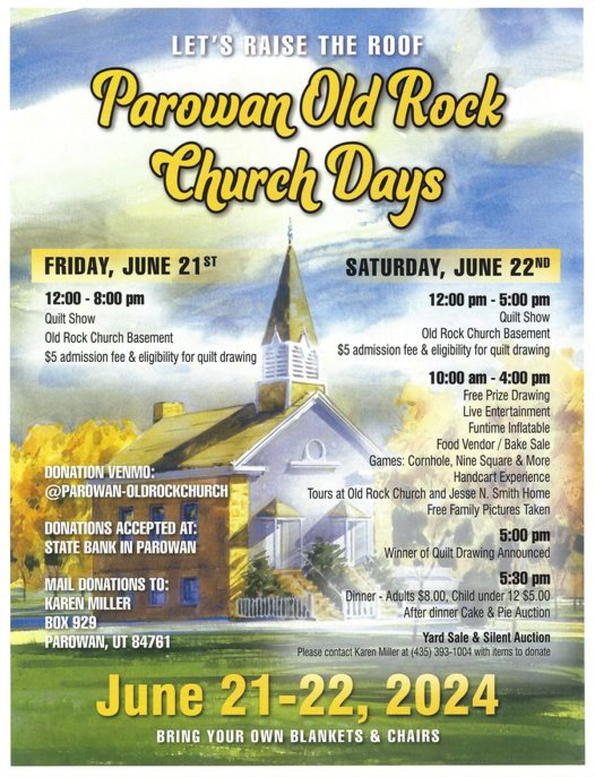 Old Rock Church Days Poster